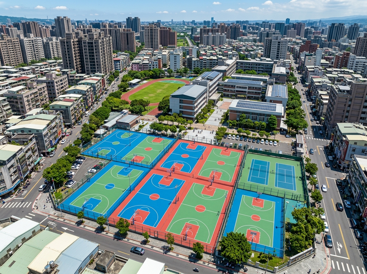 漯河市学校塑胶跑道硅PU篮球场 - 厂家
